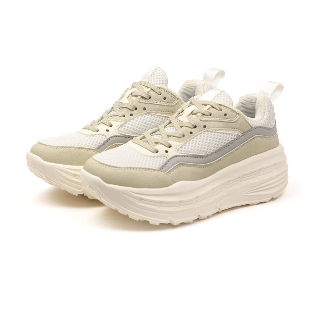 やみつきの履き心地 レディース厚底スニーカー FS-303 WHITE