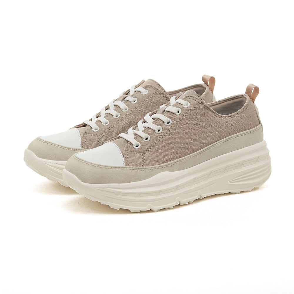 やみつきの履き心地 レディース厚底スニーカー FS-304 BEIGE