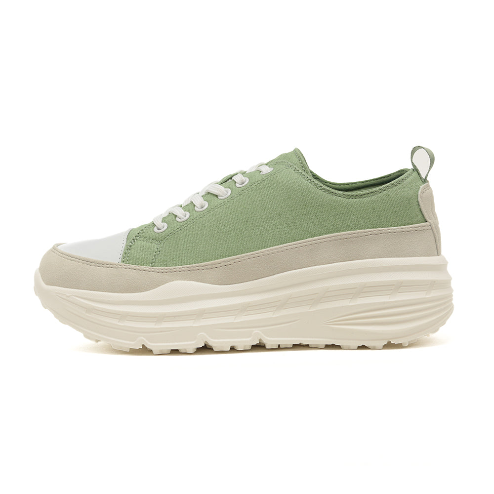 スニーカー FS304|GREEN レディース 厚底 レースアップ 日本製