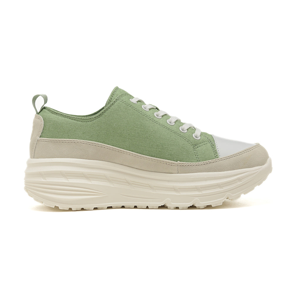 スニーカー FS304|GREEN レディース 厚底 レースアップ 日本製