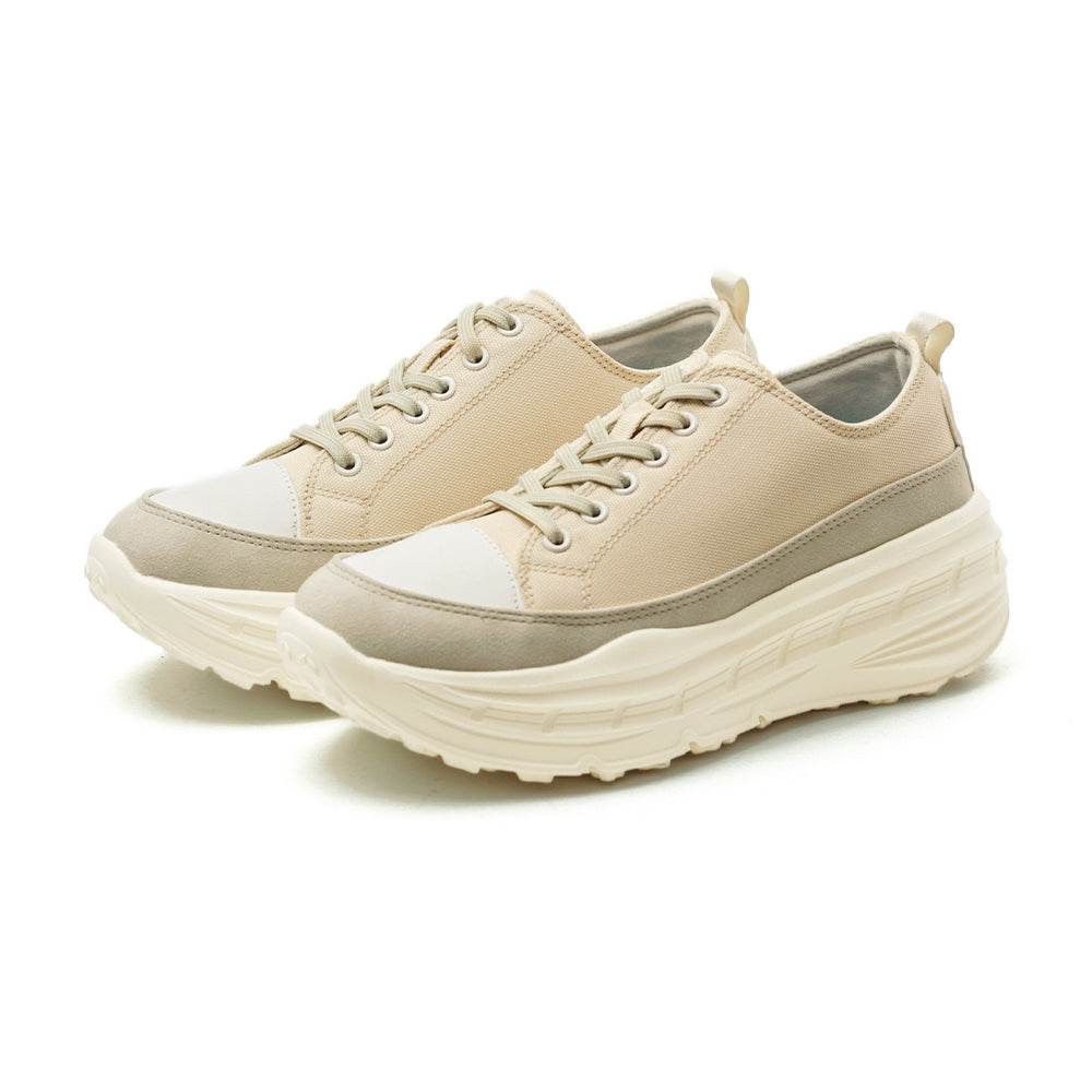 やみつきの履き心地 レディース厚底スニーカー FS-304 IVORY