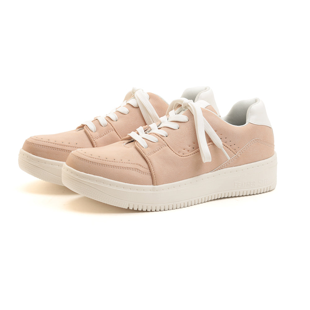 やみつきの履き心地 ストリートスニーカー FS-307 PINKBEIGE