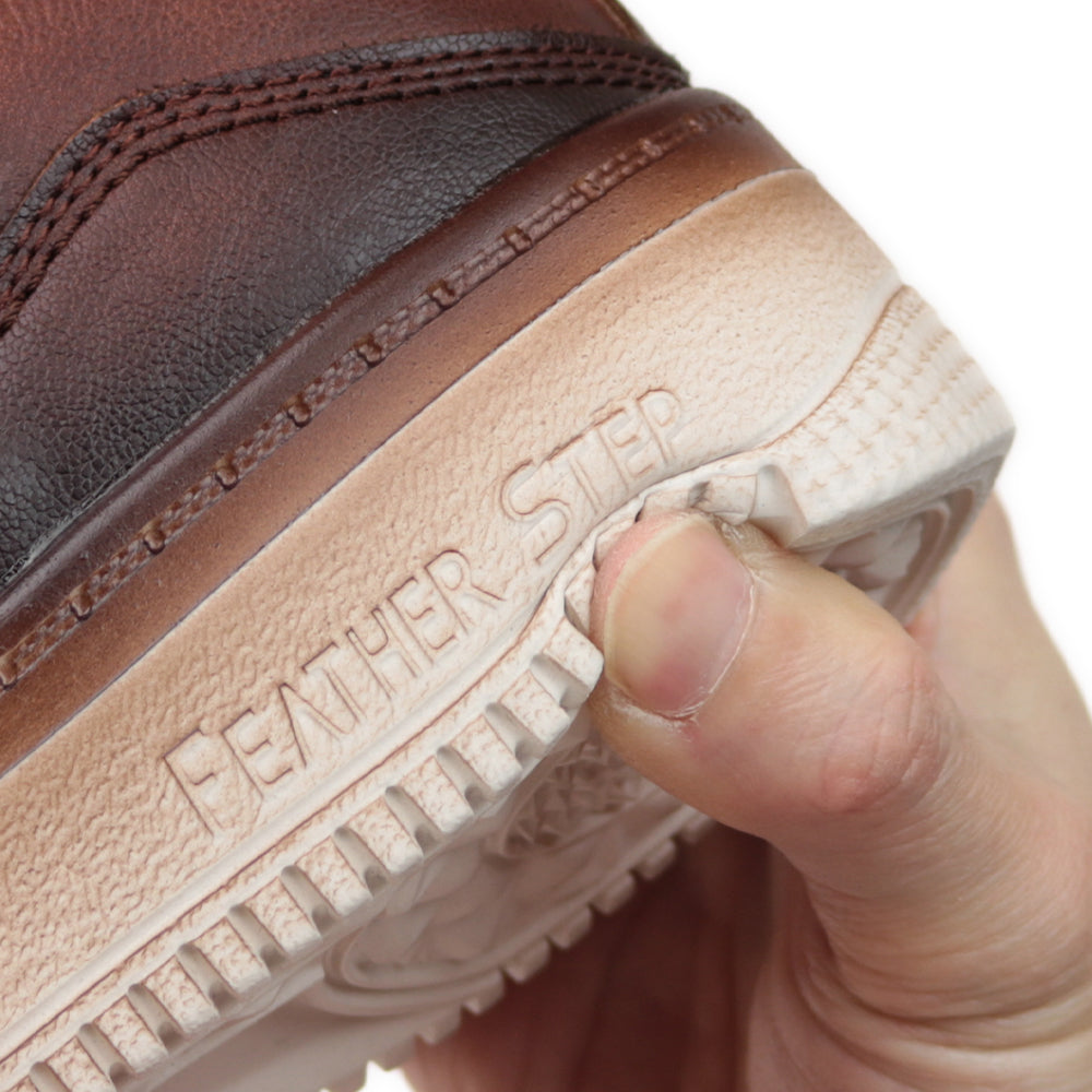 アンティーク染め やみつきの履き心地 ストリートスニーカー FS-307AN BROWN|FEATHER STEP(フェザーステップ)公式オンラインショップ