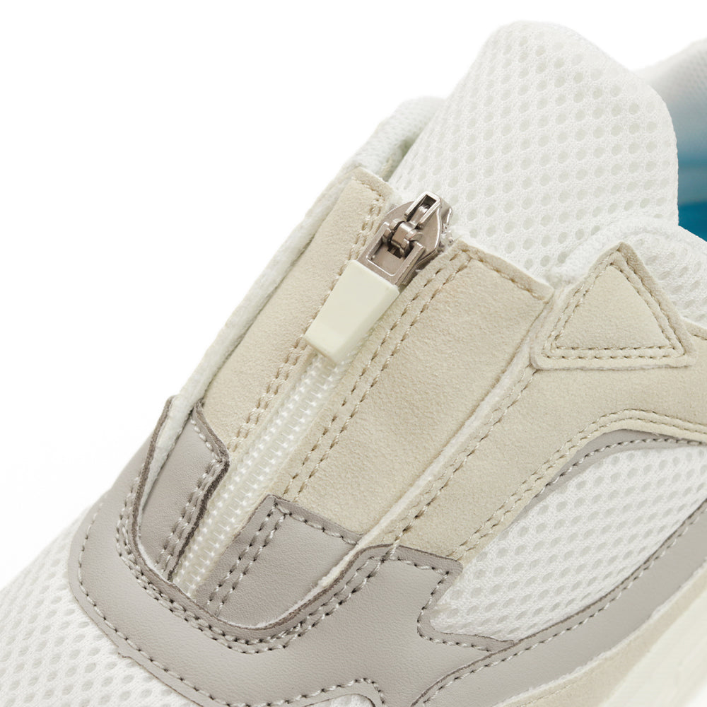 やみつきの履き心地 レディース厚底センターファスナースニーカー FS-308 WHITE