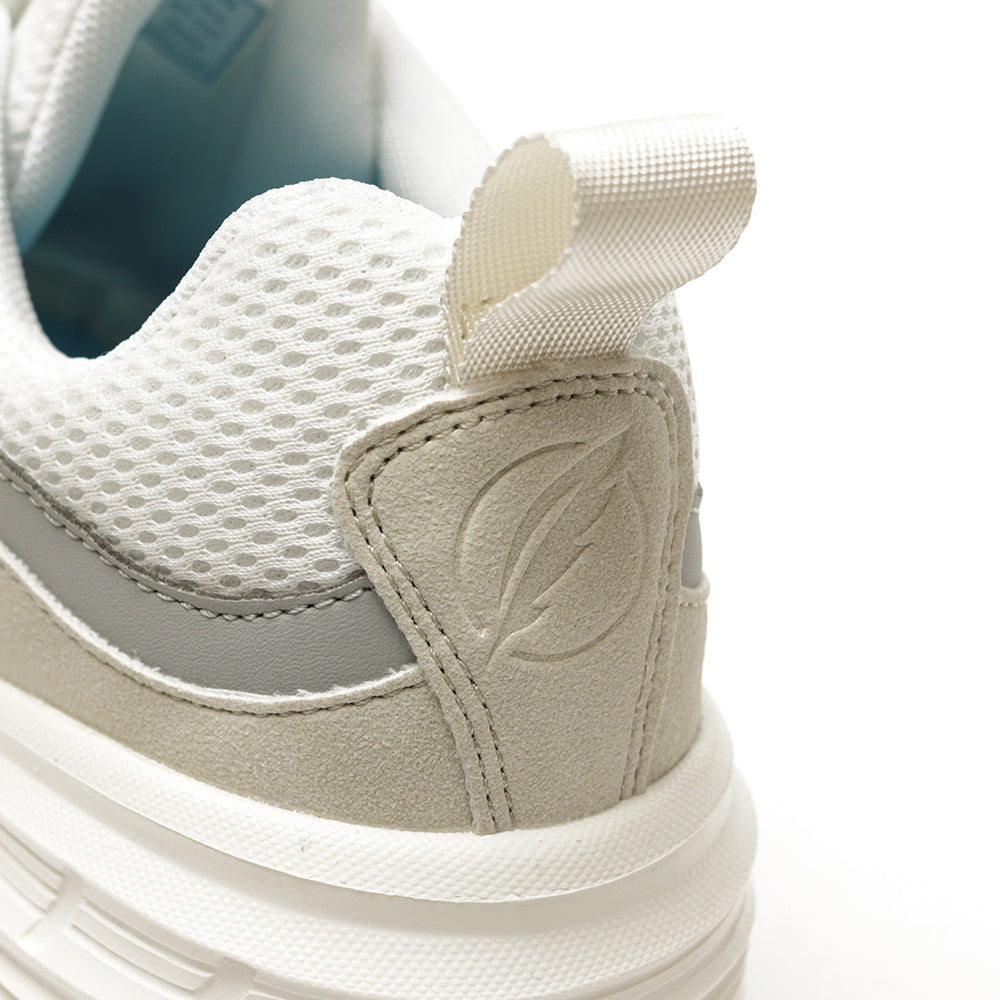 やみつきの履き心地 レディース厚底センターファスナースニーカー FS-308 WHITE