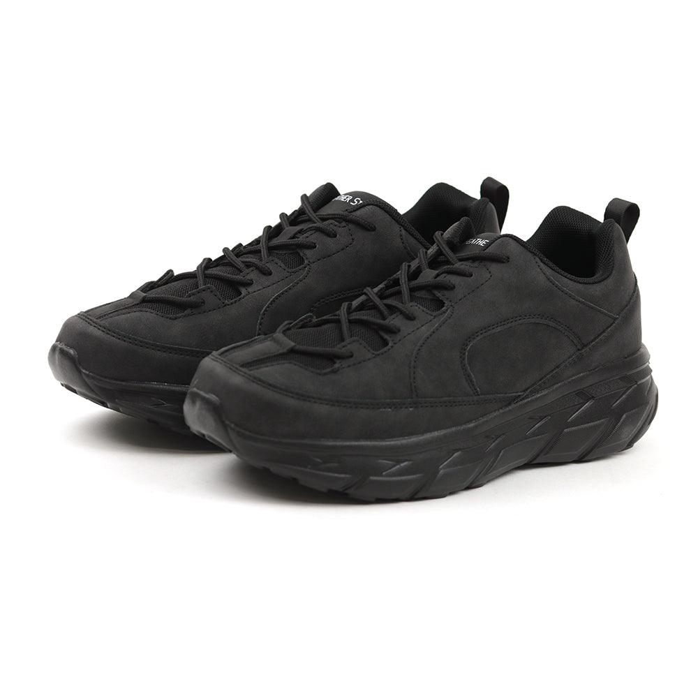 レースアップ スニーカー FS310｜BLACK 日本製 厚底｜FEATHER STEP