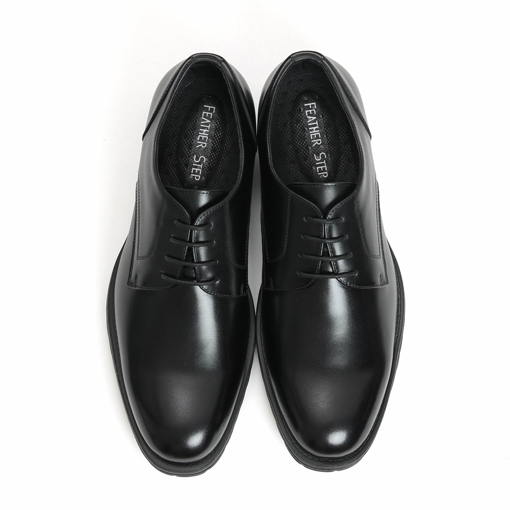 感動の履き心地 【日本製本革】シンプルビジネススニーカー FS-911 BLACK