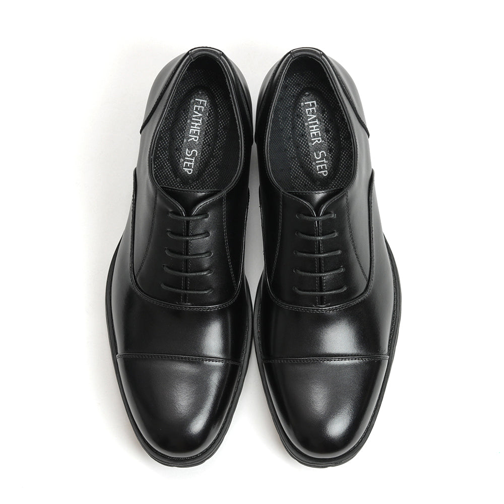 感動の履き心地 【日本製本革】シンプルビジネススニーカー FS-912 BLACK