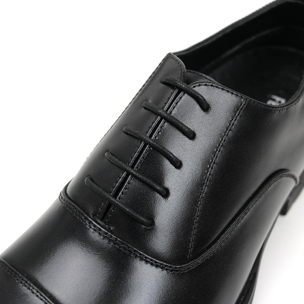 感動の履き心地 【日本製本革】シンプルビジネススニーカー FS-912 BLACK