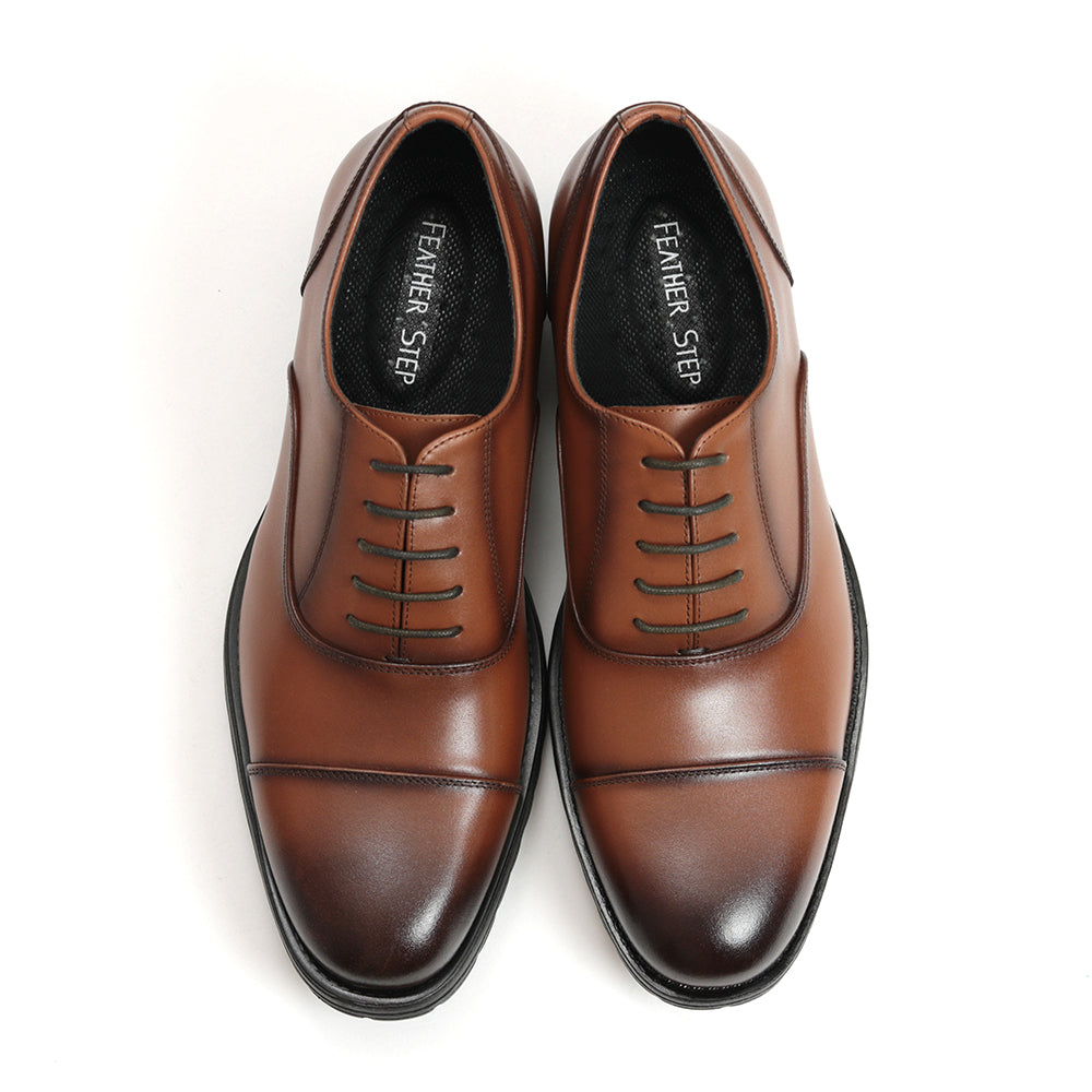 感動の履き心地 【日本製本革】シンプルビジネススニーカー FS-912 BROWN