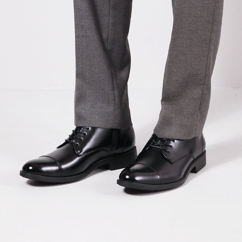 【早割10%off】感動の履き心地 【日本製本革】ドレスブーツ_3Dインソール_FS926 BLACK