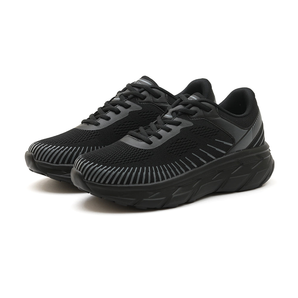 やみつきの履き心地 ニットスニーカー FS-302 BLACK