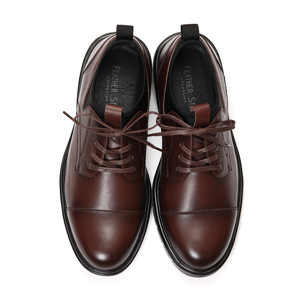 やみつきの履き心地 【日本製本革】ビジネススニーカー FS-906 DARK BROWN