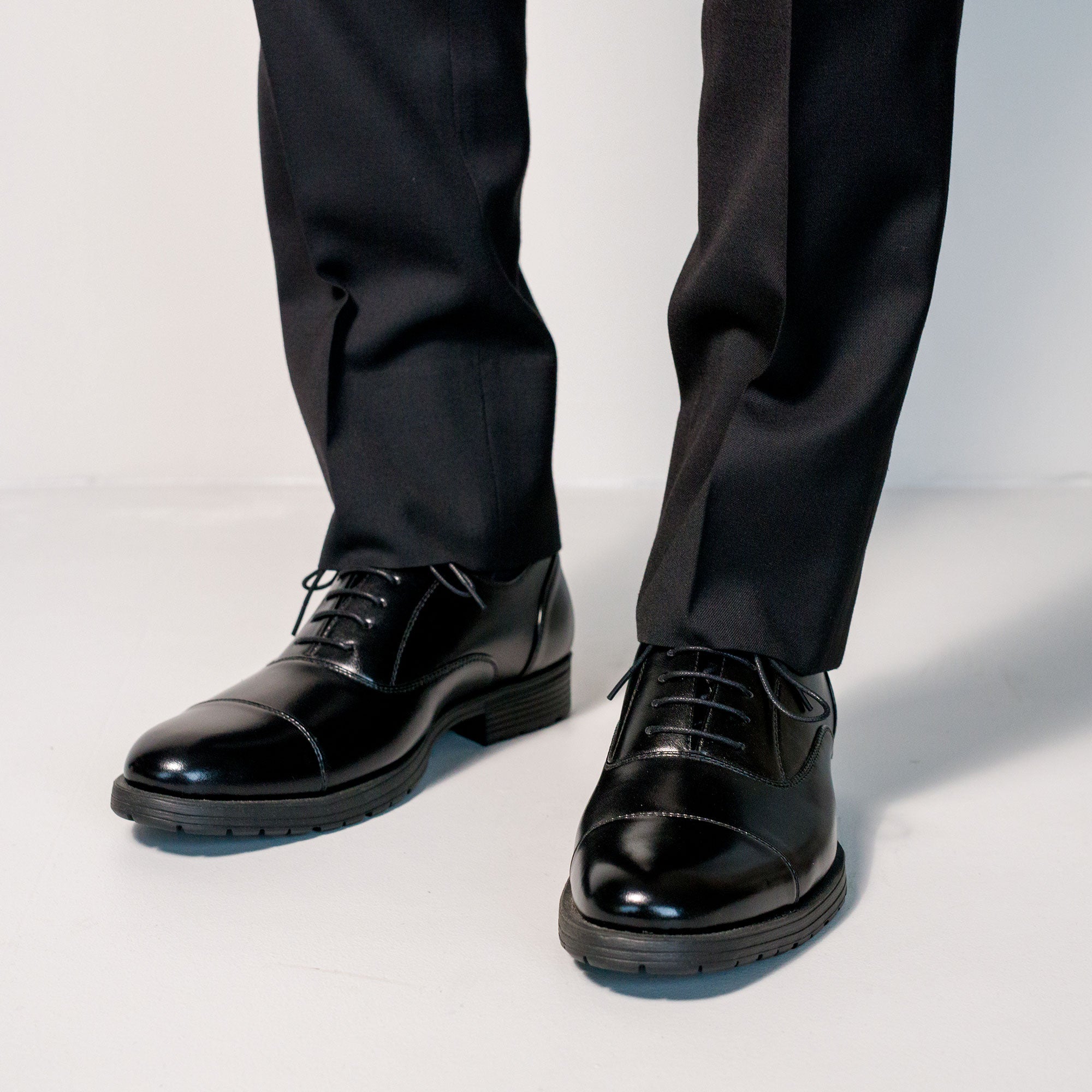 ストレートチップ ビジネスシューズ FS110｜BLACK 撥水 ｜FEATHER STEP