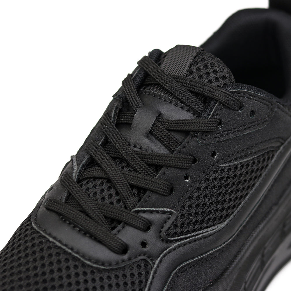 レースアップ スニーカー FS303｜BLACK レディース 厚底