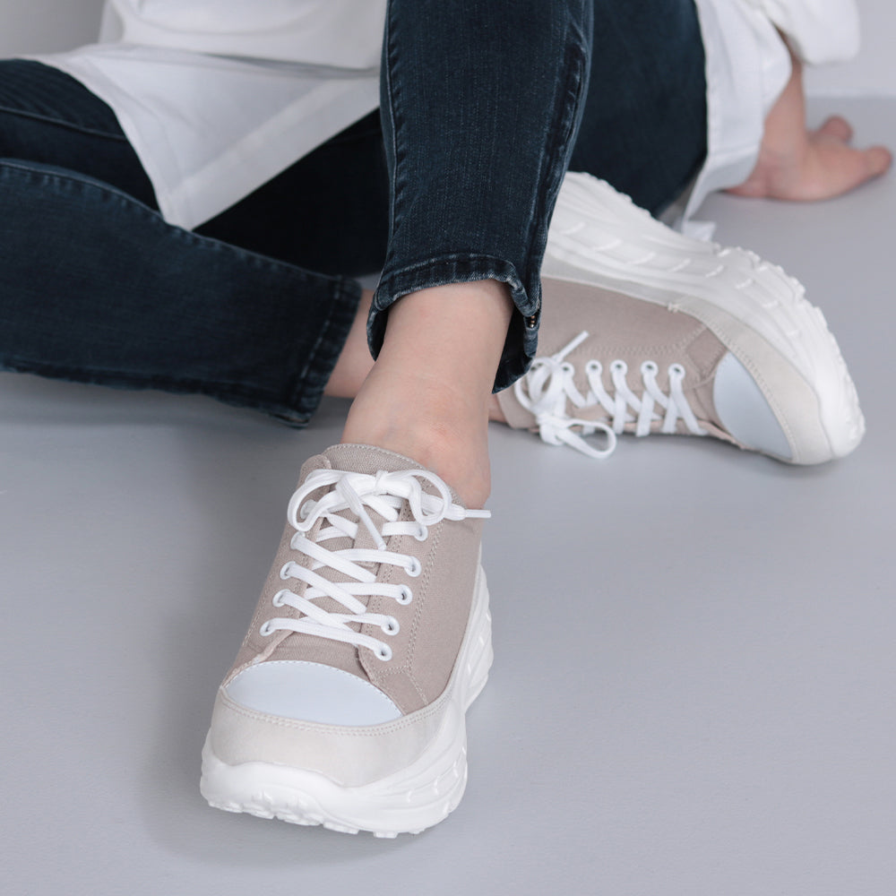 やみつきの履き心地 レディース厚底スニーカー FS-304 BEIGE｜FEATHER STEP（フェザーステップ）公式オンラインショップ