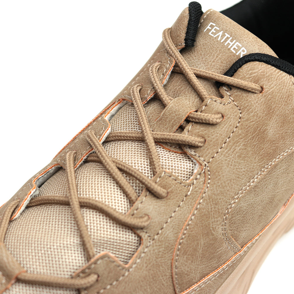 レースアップ スニーカー FS310｜BEIGE 日本製 厚底｜FEATHER STEP