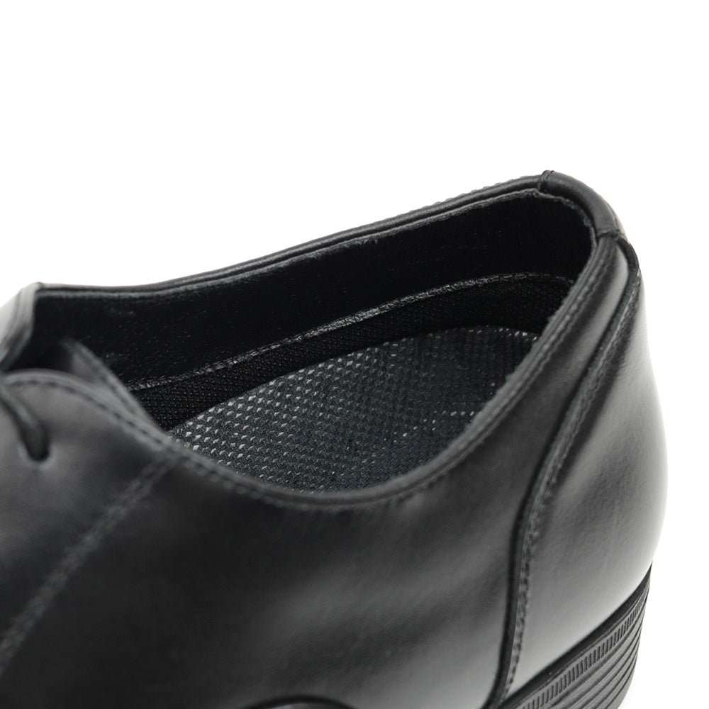 感動の履き心地 【日本製本革】シンプルビジネススニーカー FS-912 BLACK