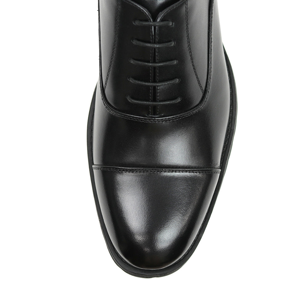 感動の履き心地 【日本製本革】シンプルビジネススニーカー FS-912 BLACK