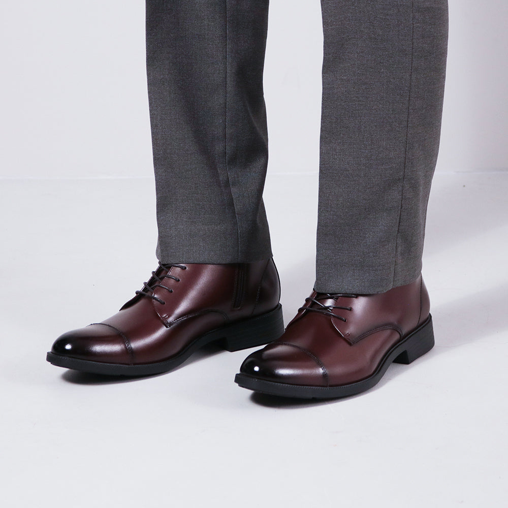 【早割10%off】感動の履き心地 【日本製本革】ドレスブーツ_3Dインソール_FS926 DARK-BROWN