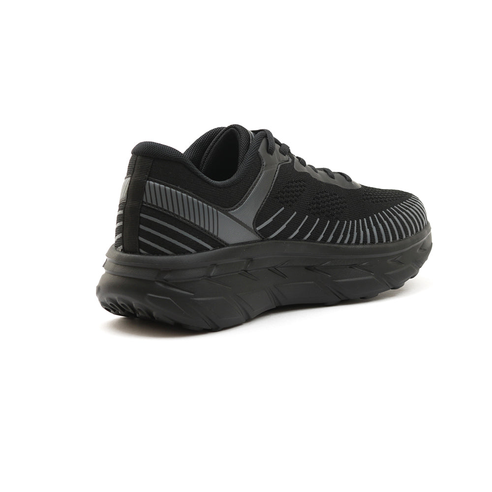 レースアップ ニットスニーカー FS302｜BLACK 厚底