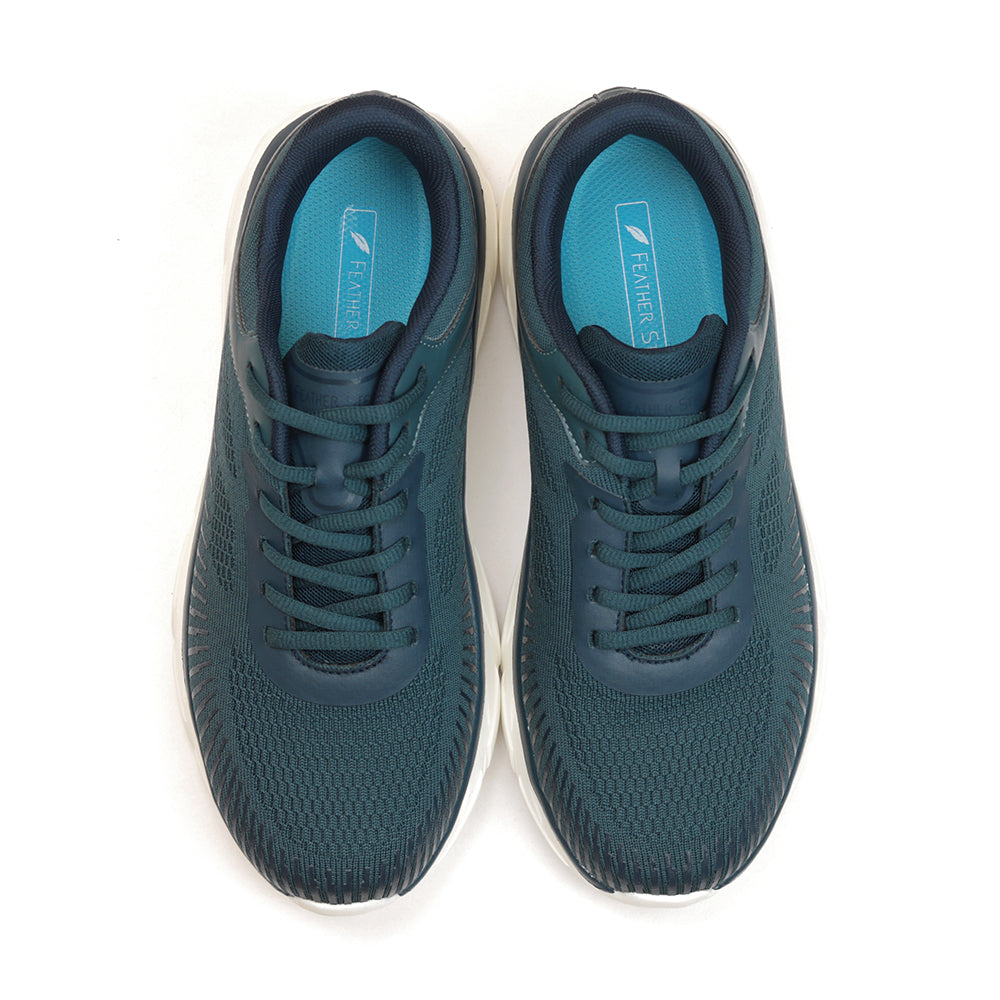 レースアップ ニットスニーカー FS302｜BLUE 厚底