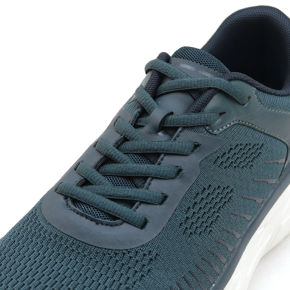 レースアップ ニットスニーカー FS302｜BLUE 厚底