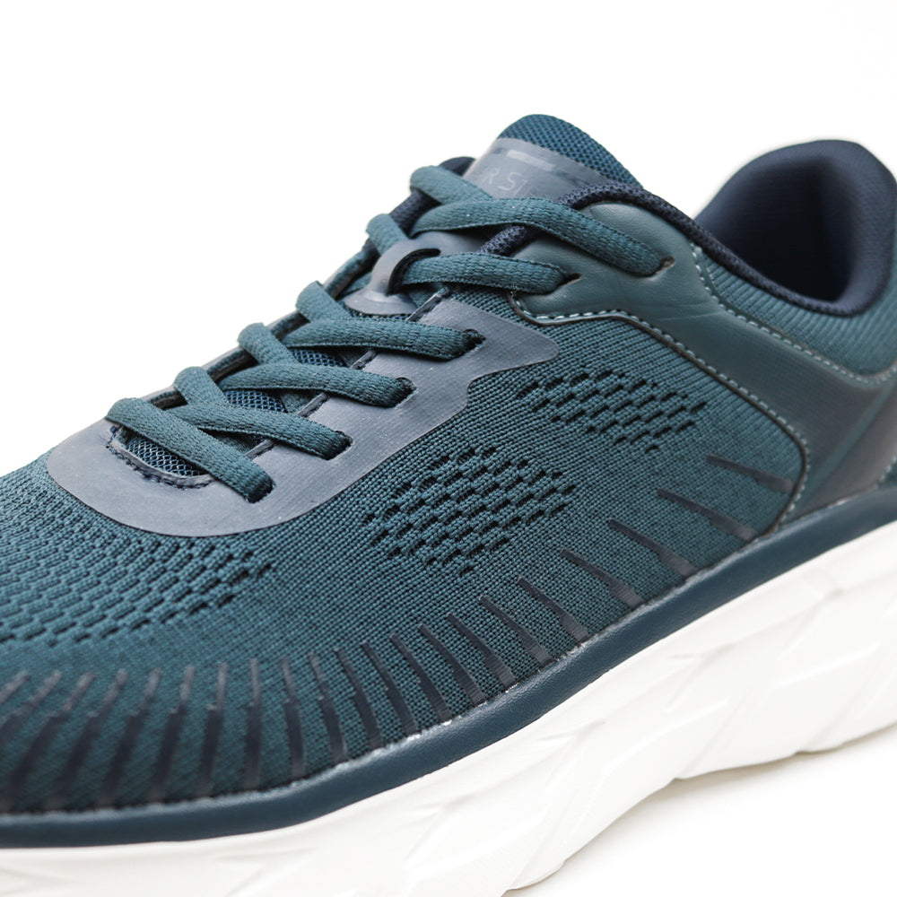 レースアップ ニットスニーカー FS302｜BLUE 厚底