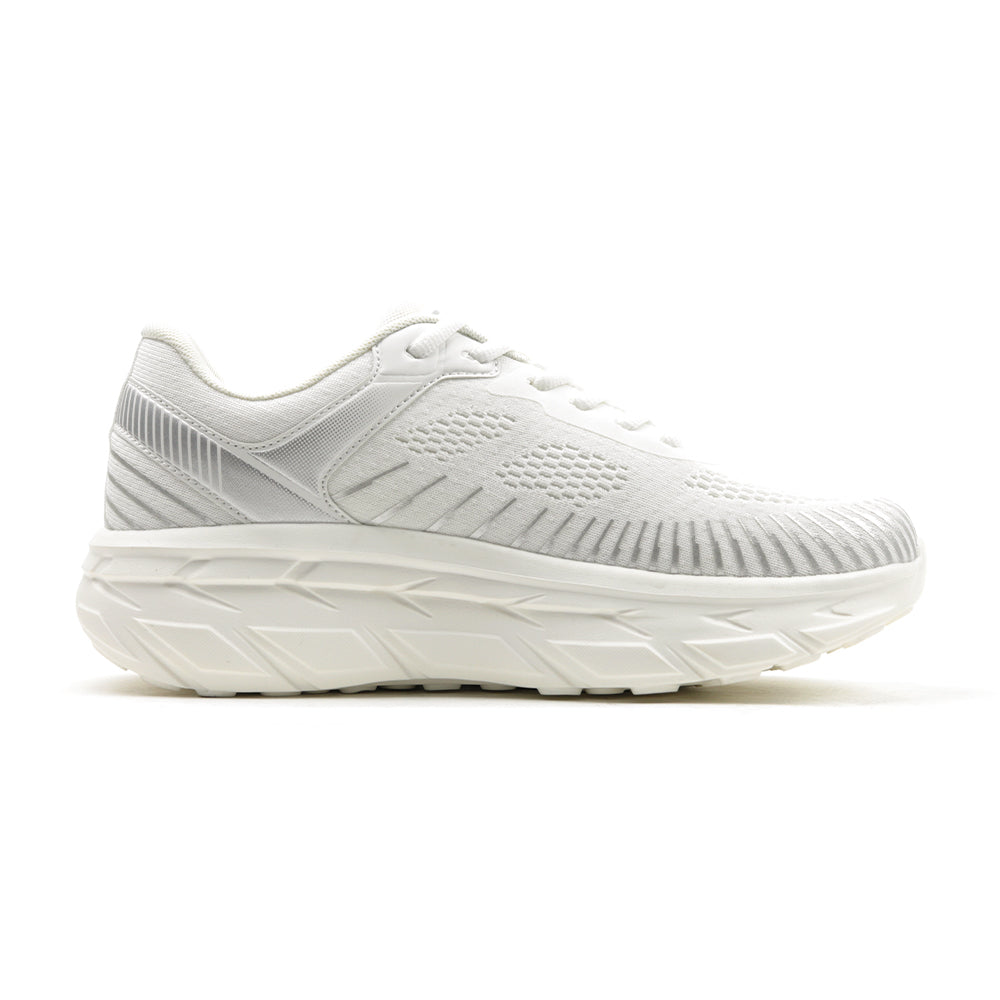 レースアップ ニットスニーカー FS302｜WHITE 厚底
