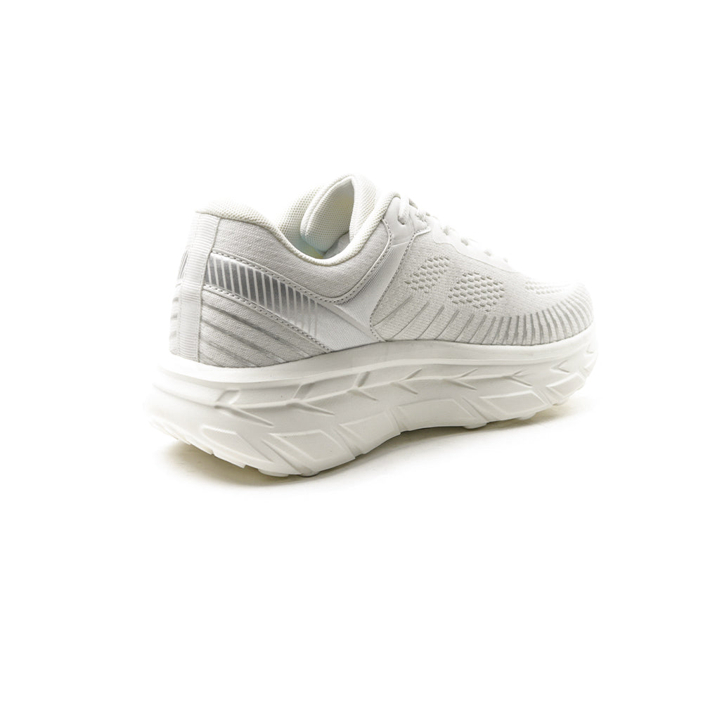 レースアップ ニットスニーカー FS302｜WHITE 厚底