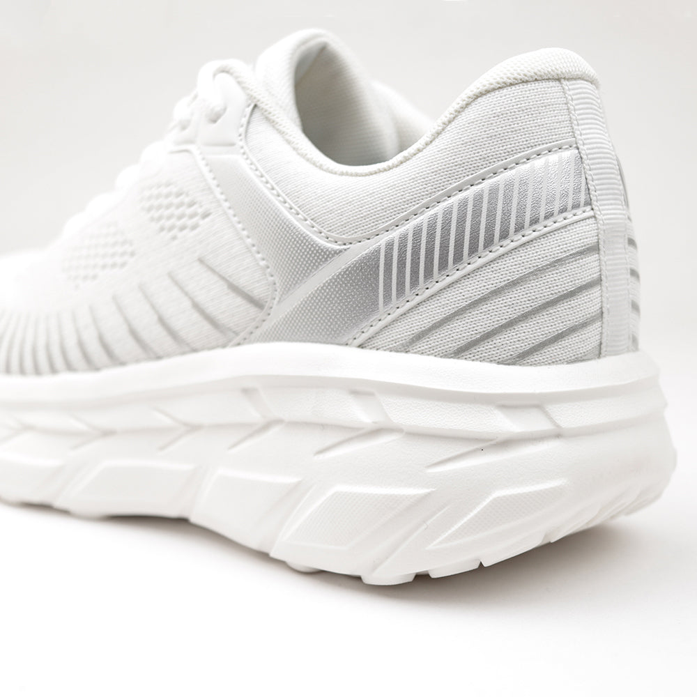 レースアップ ニットスニーカー FS302｜WHITE 厚底