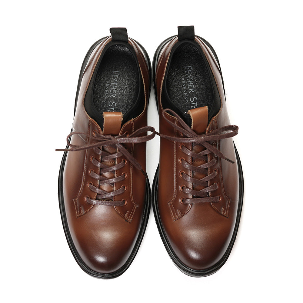 レースアップ ビジネススニーカー FS907｜BROWN 日本製本革｜FEATHER